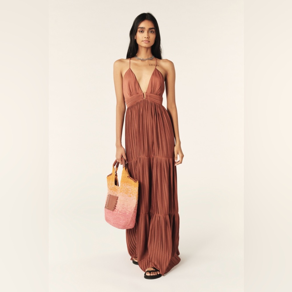 ba&sh Brown Wasta Maxi Dress